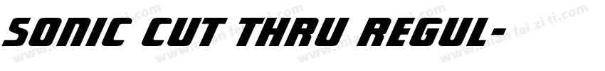 Sonic Cut Thru Regul字体转换